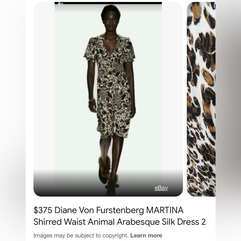Diane Von Furstenberg Animal Print Silk Dress